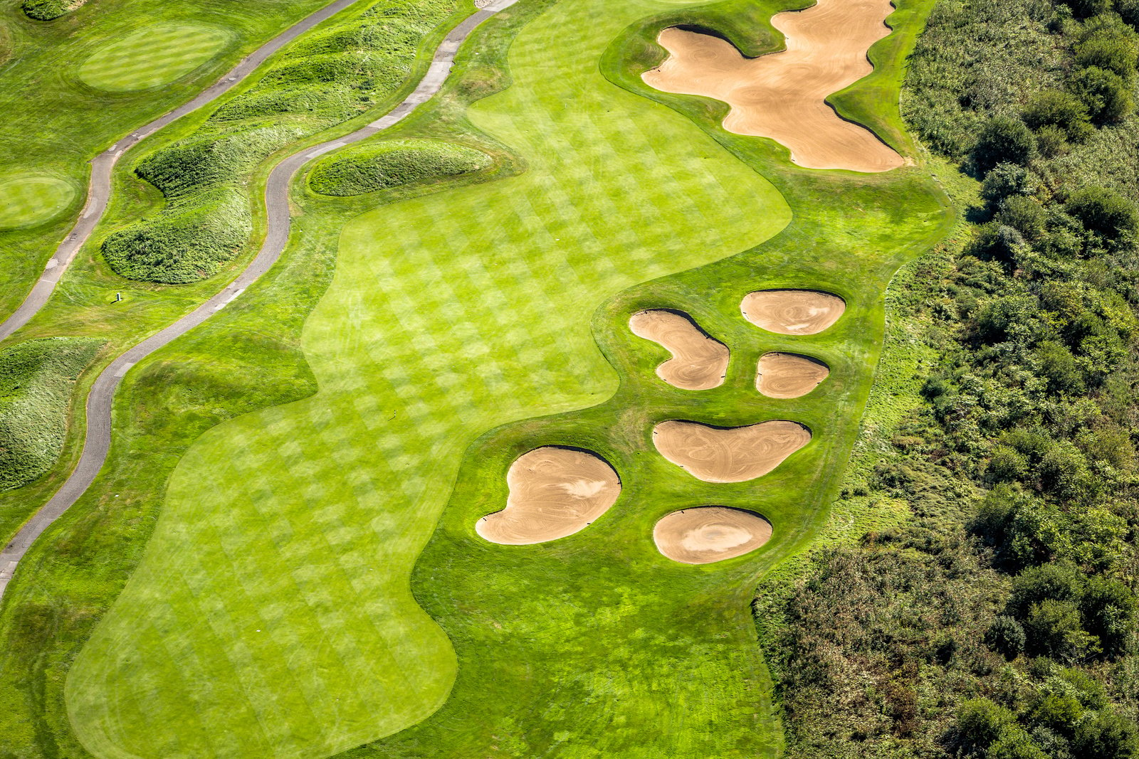 Aerial view of golf course